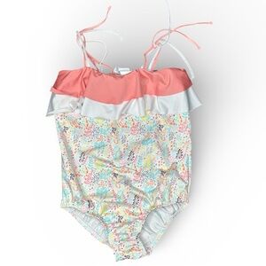 NEW Bella Bliss Girls' Coral One-Piece Swimsuit